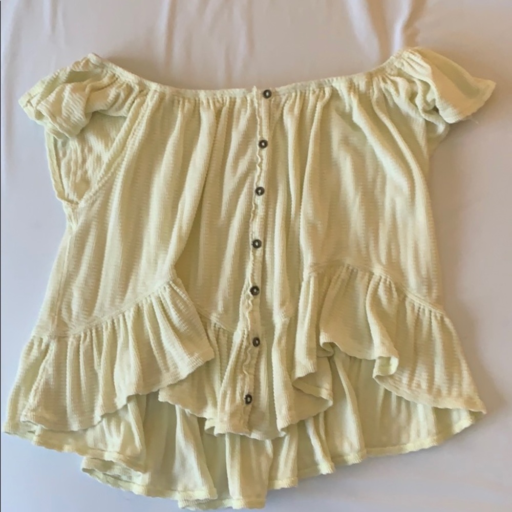Free People yellow off the shoulder top